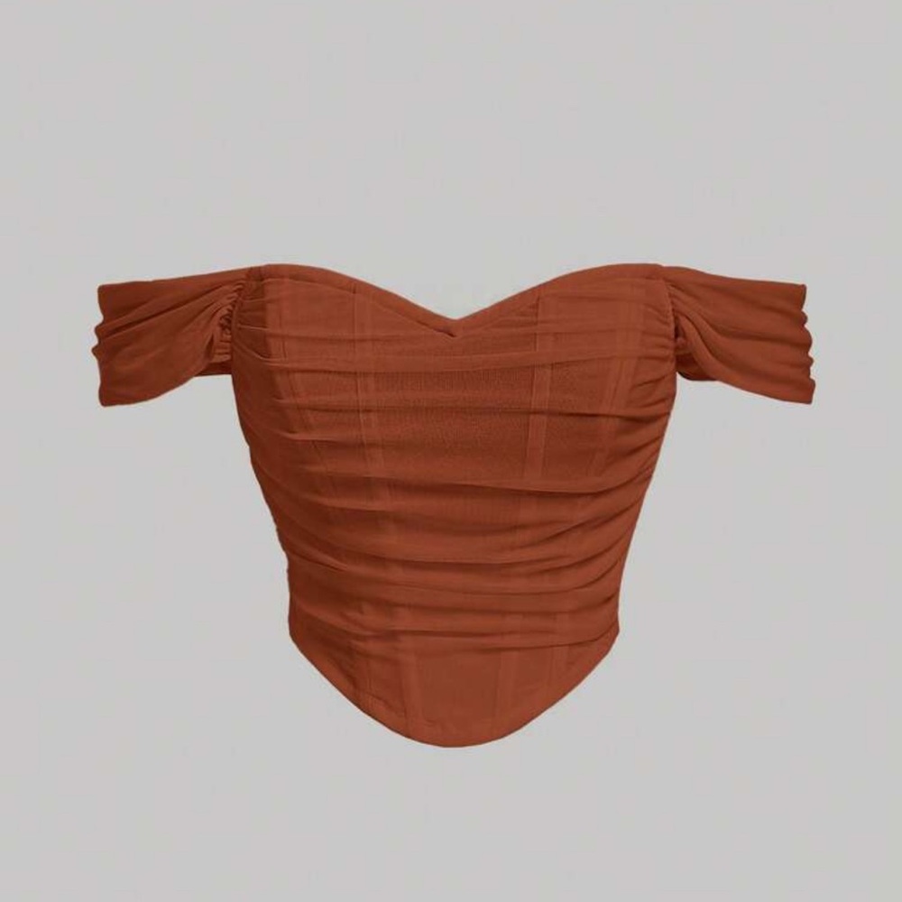 Rust Off-Shoulder Women Top